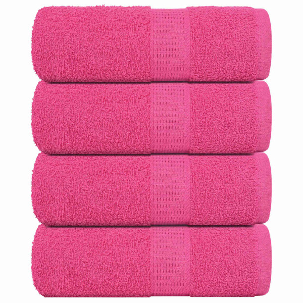 Toallas de jabón 4 piezas Rosa 30x30 cm 360 g/m² 100% Algodón