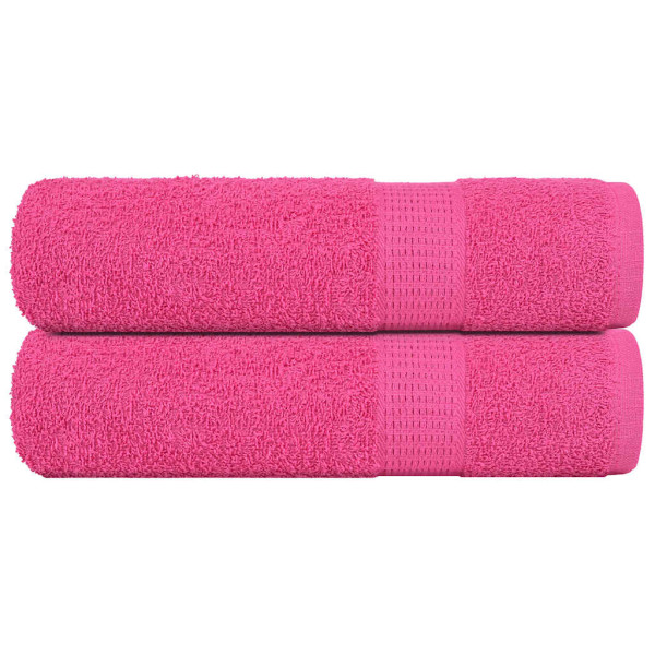 Toallas de Mano 2 piezas Rosa 50x100 cm 360 g/m² 100% Algodón