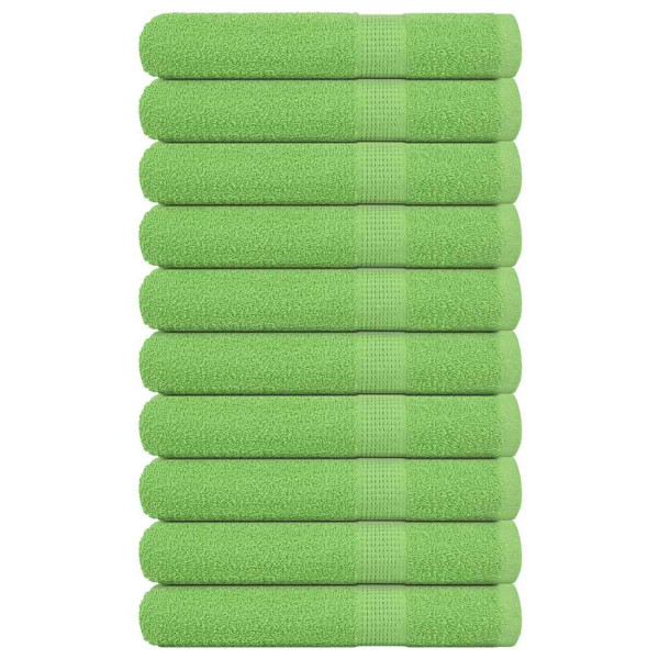 Toallas de sauna 10 uds verde manzana 80x200 cm 360 gsm