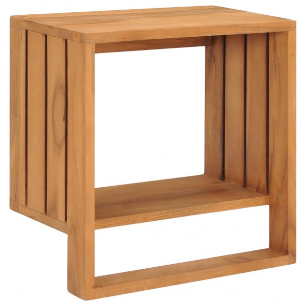 Toallero de pared de teca maciza 35x20x35 cm