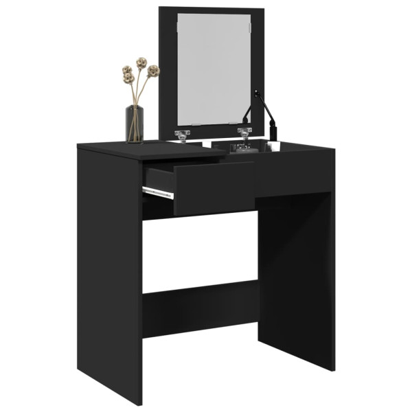 Tocador con espejo negro 73x46.5x120 cm