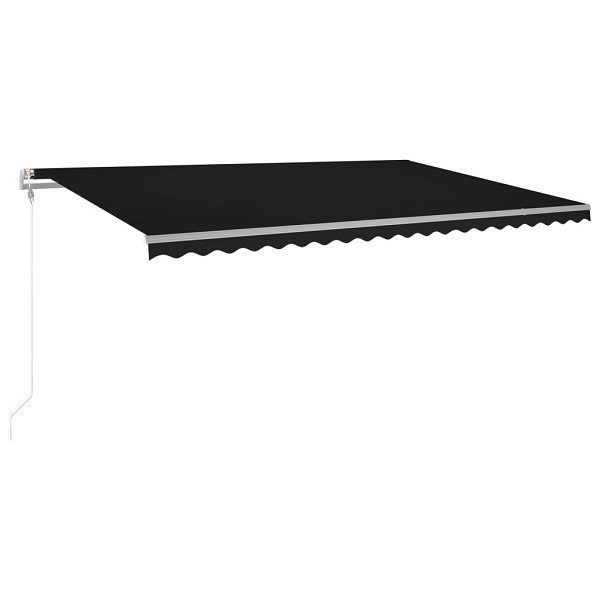 Toldo automático LED sensor de viento gris antracita 5x3.5 m