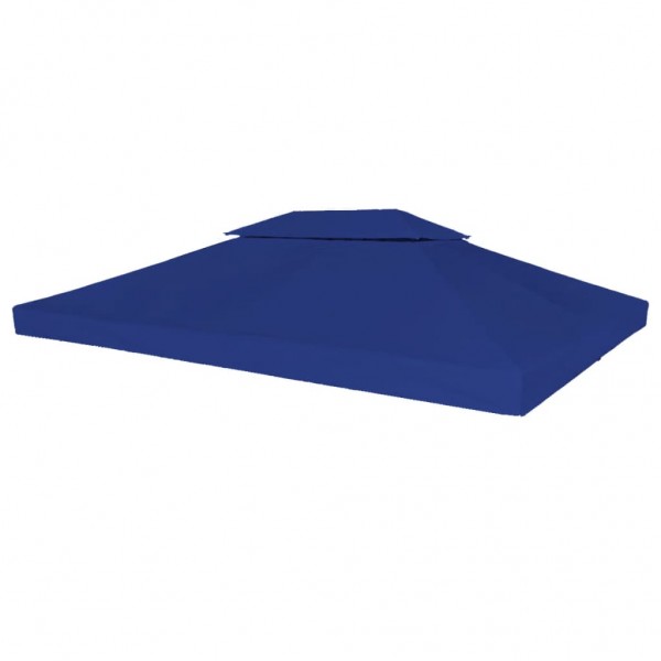 Toldo de cenador 2 niveles 310 g/m² 4x3 m azul