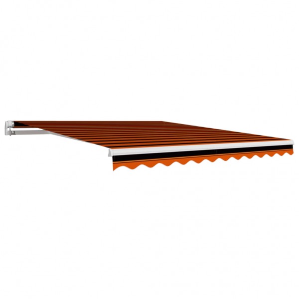 Toldo de lona naranja y marrón 300x250 cm