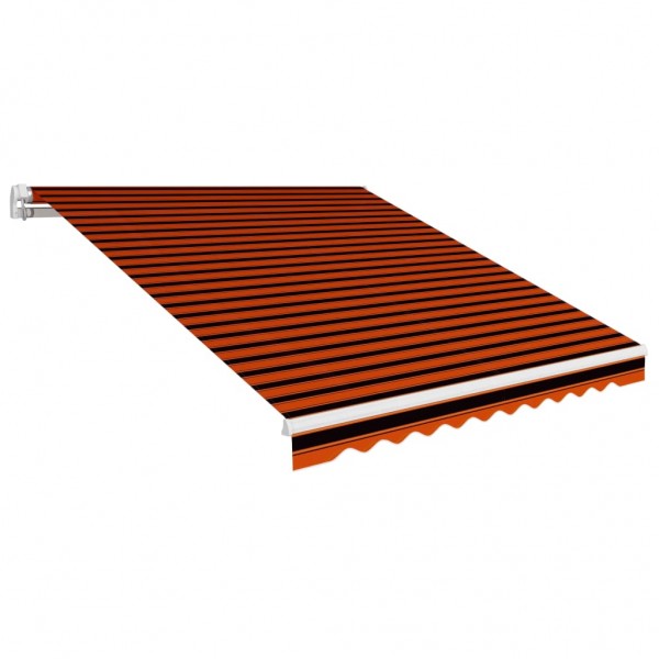 Toldo de lona naranja y marrón 350x250 cm