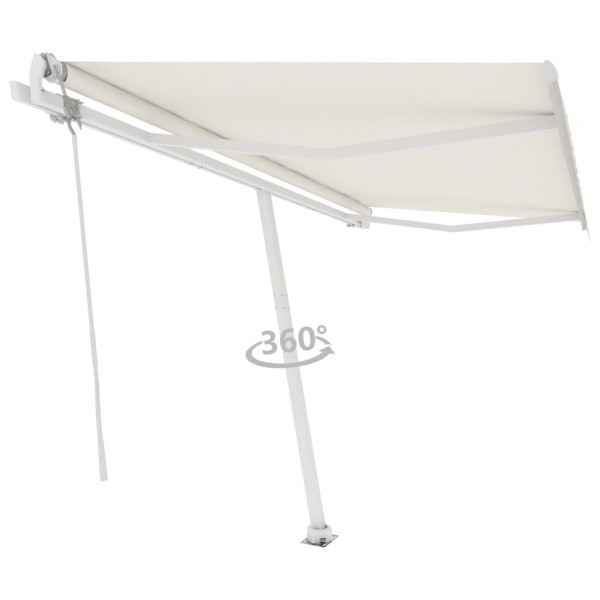 Toldo de pie automático crema 400x300 cm