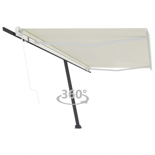 Toldo de pie automático crema 500x350 cm