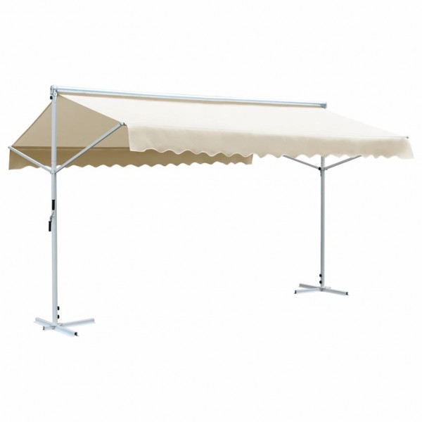 Toldo de pie independiente color crema 500x300 cm