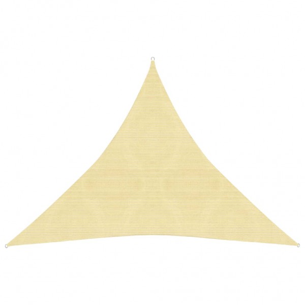 Toldo de vela beige HDPE 160 g/m² 3x3x3 m