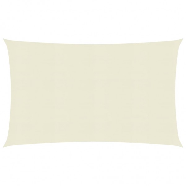 Toldo de vela crema HDPE 160 g/m² 2.5x5 m
