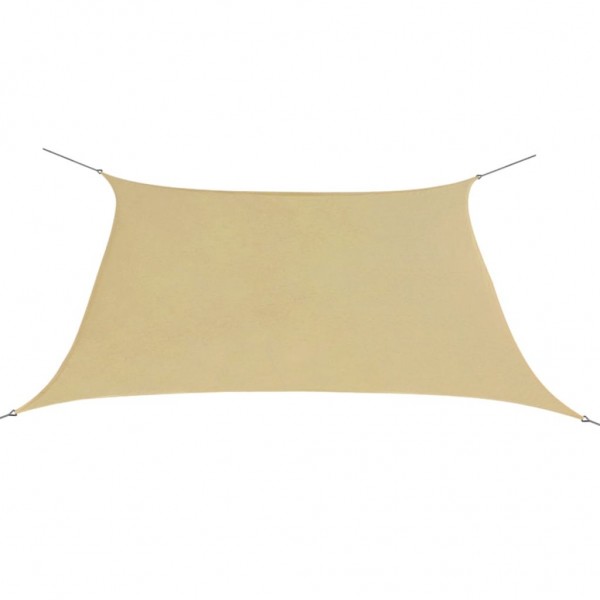 Toldo de vela cuadrado de tela Oxford 2x2 m beige