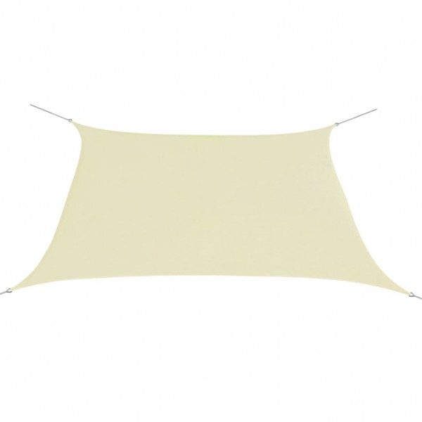 Toldo de vela cuadrado de tela Oxford 2x2 m crema