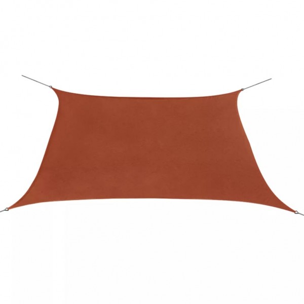 Toldo de vela cuadrado de tela Oxford 2x2 m terracotta