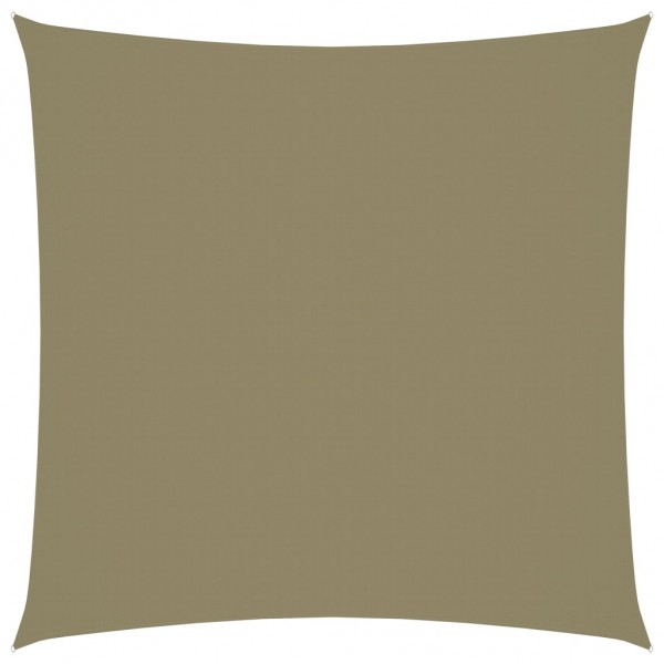 Toldo de vela cuadrado de tela oxford beige 4.5x4.5 m