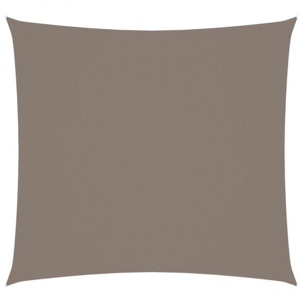 Toldo de vela cuadrado de tela oxford gris taupe 7x7 m