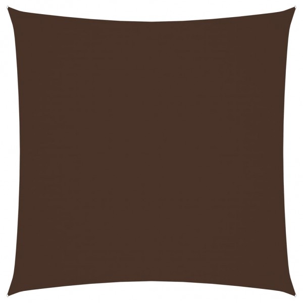 Toldo de vela cuadrado de tela oxford marrón 4.5x4.5 m