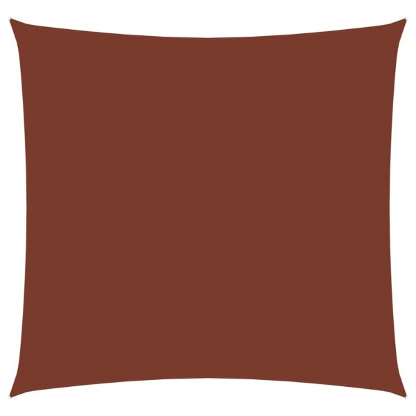 Toldo de vela cuadrado de tela oxford terracota 4.5x4.5 m
