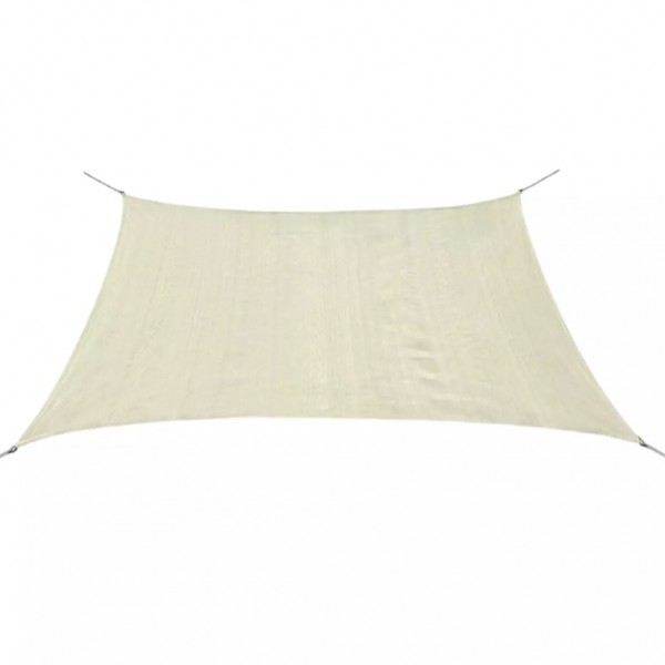 Toldo de vela cuadrado HDPE 3.6x3.6 m crema