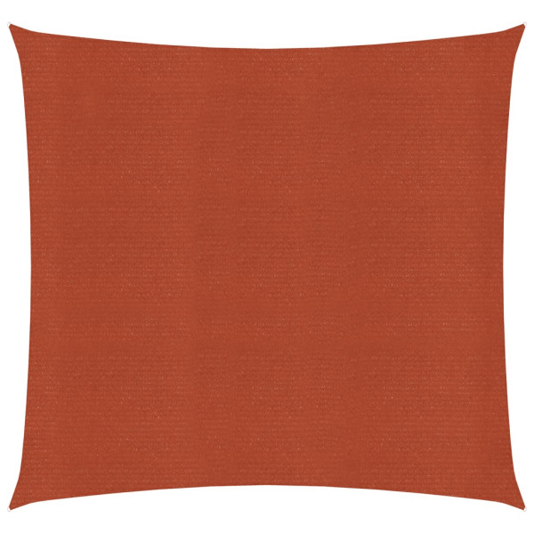 Toldo de vela cuadrado HDPE terracota 160 g/m² 4.5x4.5 m