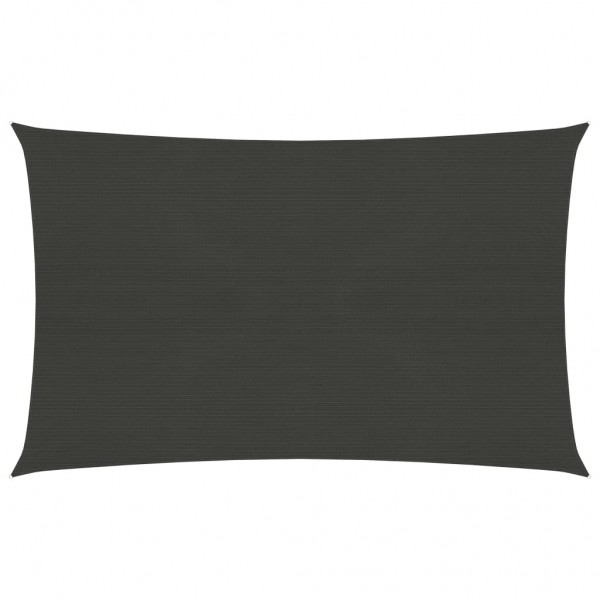 Toldo de vela gris antracita HDPE 160 g/m² 2.5x4 m