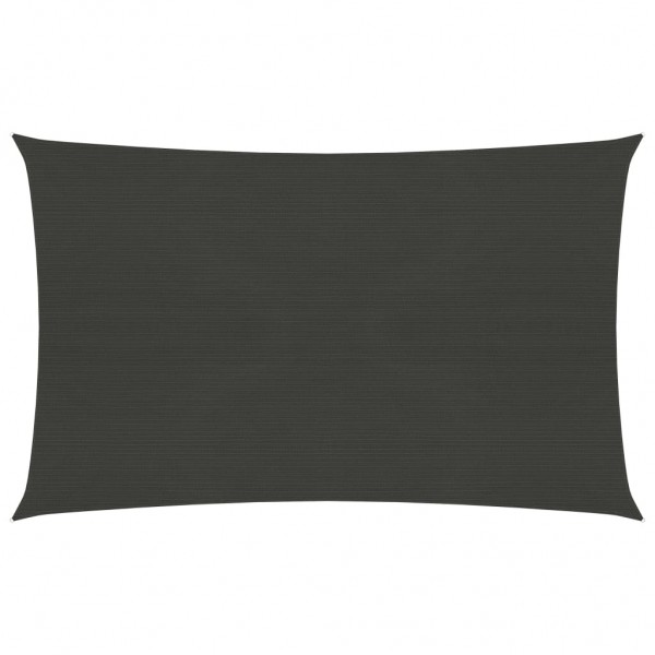 Toldo de vela gris antracita HDPE 160 g/m² 2.5x4.5 m