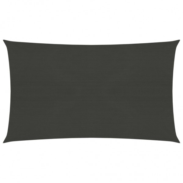 Toldo de vela gris antracita HDPE 160 g/m² 2x5 m