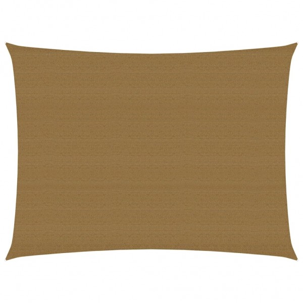 Toldo de vela gris taupe HDPE 160 g/m² 3.5x4.5 m