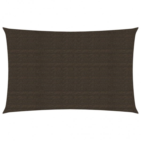 Toldo de vela HDPE marrón 160 g/m² 2x5 m