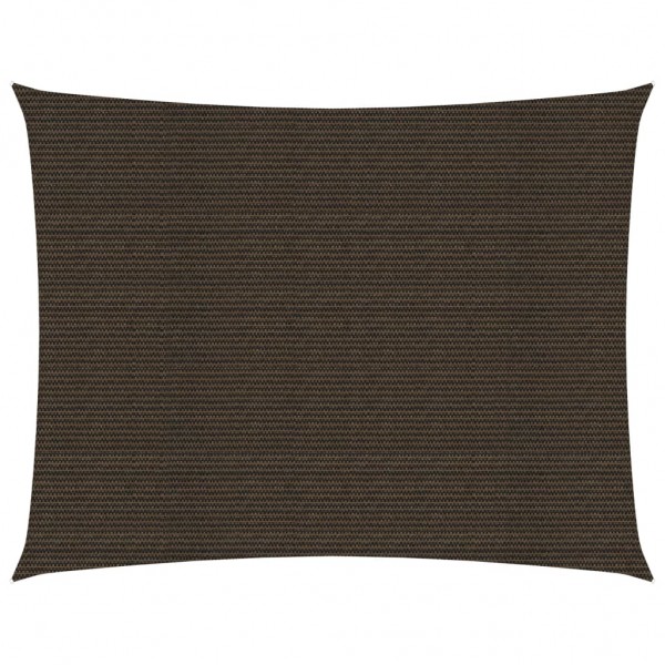 Toldo de vela HDPE marrón 160 g/m² 3.5x5 m