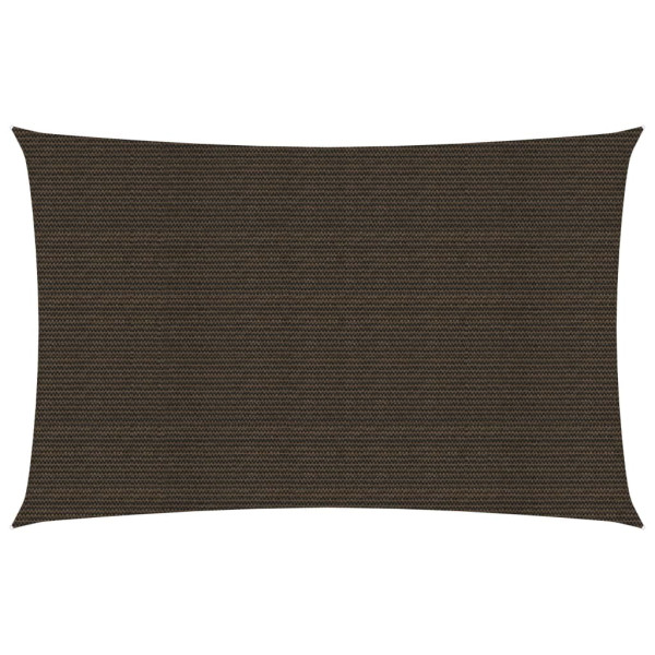 Toldo de vela HDPE marrón 160 g/m² 5x8 m