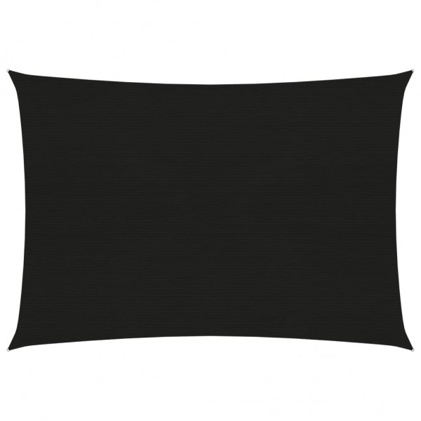 Toldo de vela HDPE negro 160 g/m² 2.5x4 m