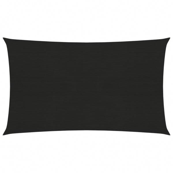 Toldo de vela HDPE negro 160 g/m² 2x5 m