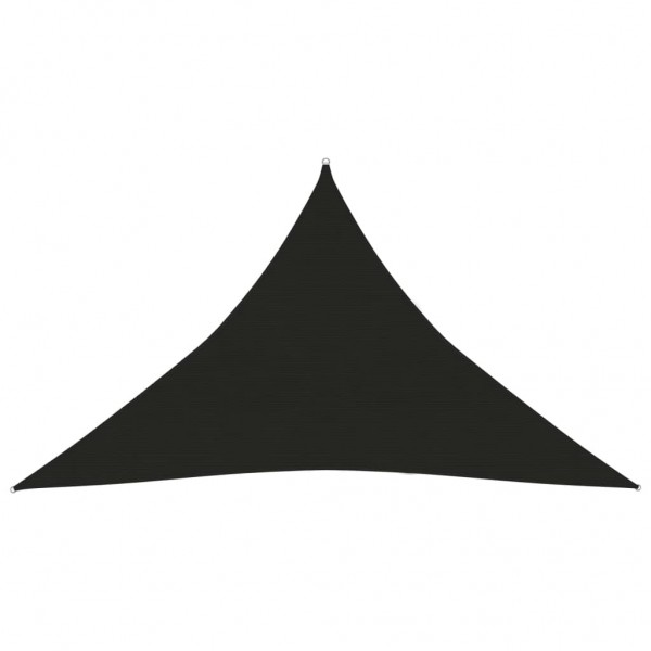 Toldo de vela HDPE negro 160 g/m² 3.5x3.5x4.9 m