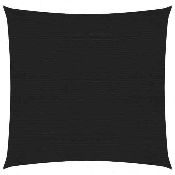 Toldo de vela HDPE negro 160 g/m² 3.6x3.6 m