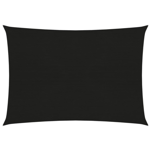 Toldo de vela HDPE negro 160 g/m² 4x5 m