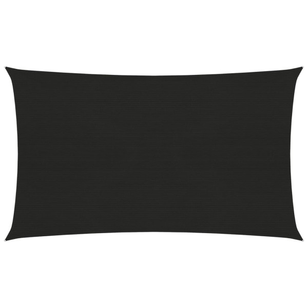 Toldo de vela HDPE negro 160 g/m² 4x7 m
