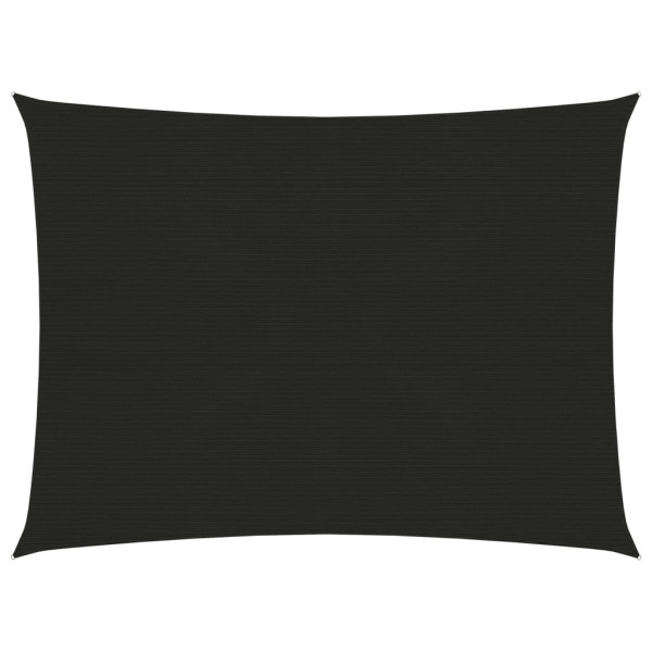 Toldo de vela HDPE negro 160 g/m² 6x7 m