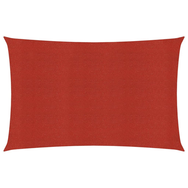 Toldo de vela HDPE rojo 160 g/m² 2.5x5 m