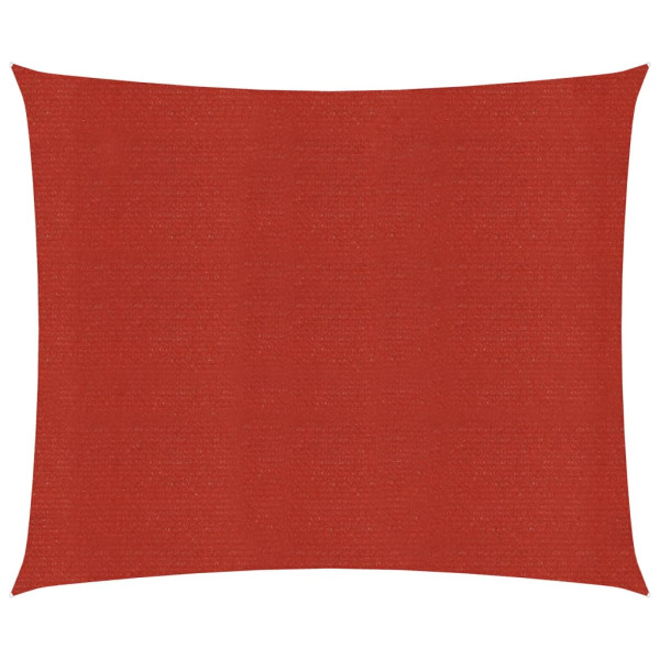 Toldo de vela HDPE rojo 160 g/m² 2x2 m