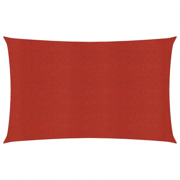 Toldo de vela HDPE rojo 160 g/m² 2x4 m