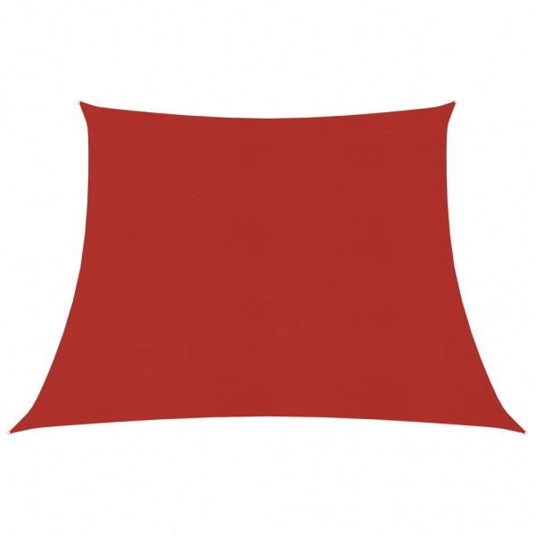 Toldo de vela HDPE rojo 160 g/m² 3/4x2 m