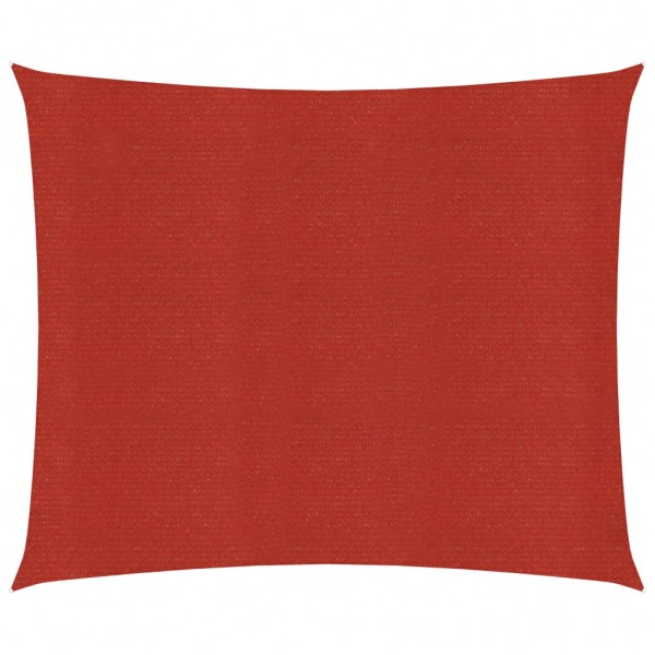Toldo de vela HDPE rojo 160 g/m² 3.6x3.6 m