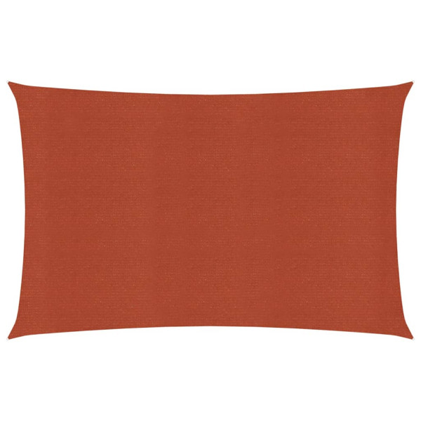 Toldo de vela HDPE terracota 160 g/m² 2.5x5 m