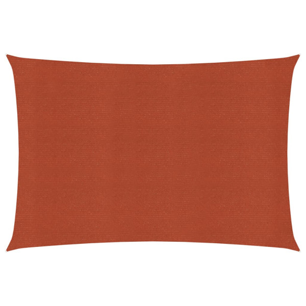 Toldo de vela HDPE terracota 160 g/m² 3x5 m