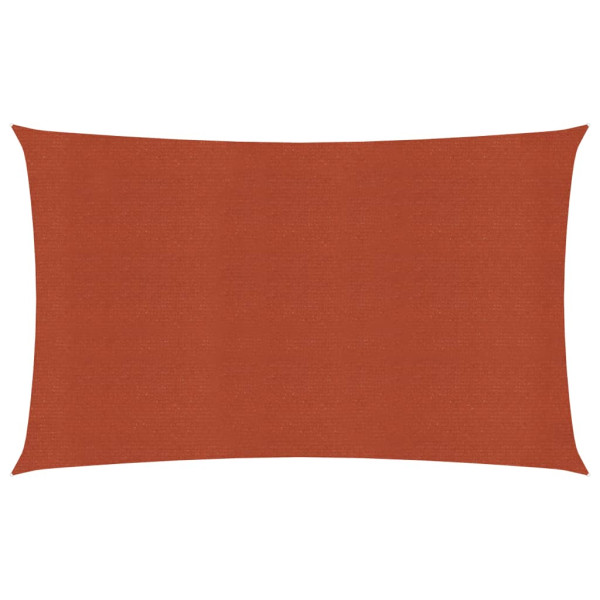 Toldo de vela HDPE terracota 160 g/m² 3x6 m