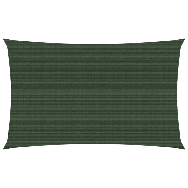 Toldo de vela HDPE verde oscuro 160 g/m² 3x6 m