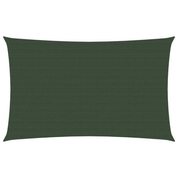 Toldo de vela HDPE verde oscuro 160 g/m² 6x8 m