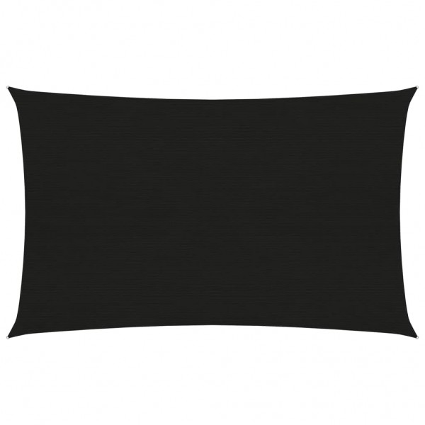 Toldo de vela negro HDPE 160 g/m² 2.5x4.5 m
