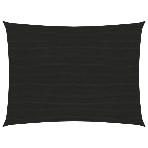 Toldo de vela negro HDPE 160 g/m² 2x3.5 m