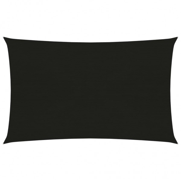 Toldo de vela negro HDPE 160 g/m² 2x4.5 m